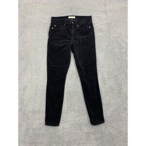 GAP 1969 28R True Skinny Black Denim Velour Jean Pants Stretch Skinny 2017